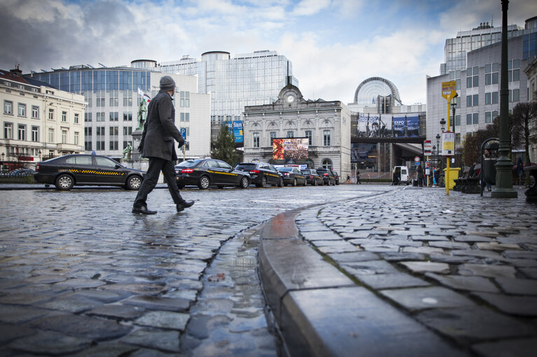 Photo 4 : Nobel Peace Prize ceremony: broadcast set up at EP in Brussels