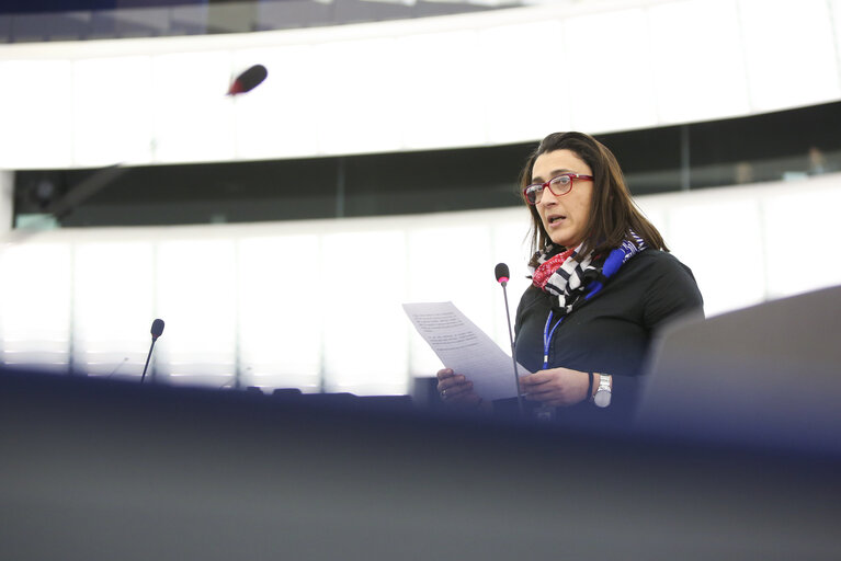 Foto 13: Plenary session - Week 06  2018 in Strasbourg - Explanations of votes