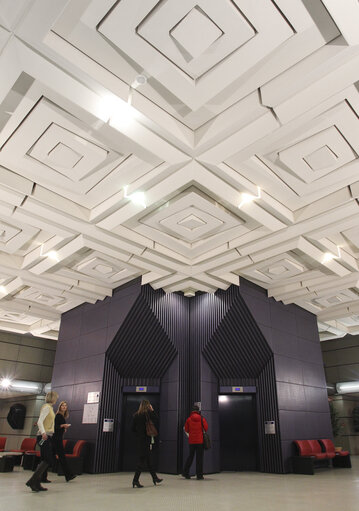 Inside the European Parliament in Strasbourg