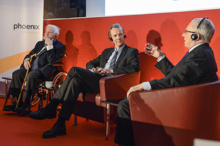 Debate with EP President, former president of the European commission and former German Chancellor in the framework of the European book prize event.