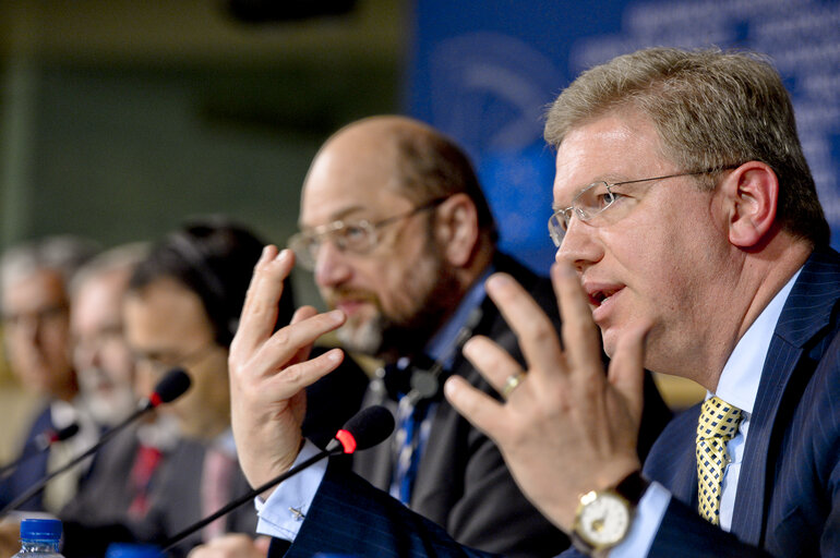 Fotografie 6: Press conference on Parliamentary Assembly of the Union for the Mediterranean