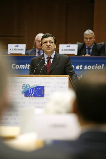 Foto 3: Formal sitting of the European Economic and Social Committee (EESC) for its 50th anniversary in presence of EP President and EC President