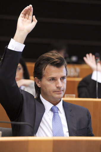 Снимка 3: Vote during Plenary Session in Brussels - Week 19 - 2012