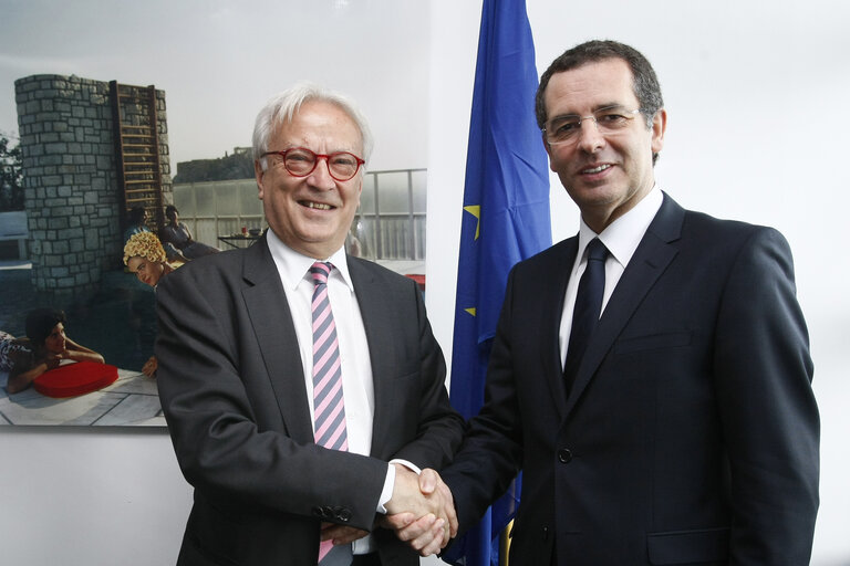 Foto 3: S&D group leader meets with MEP Edite ESTRELA and Antonio Jose SEGURO