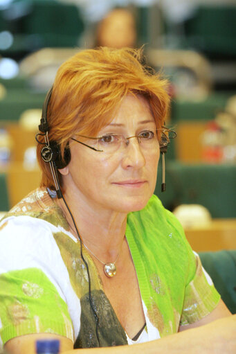 Foto 2: MEP Christa PRETS attends a meeting in Brussels