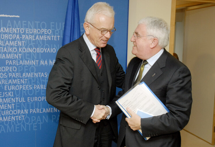 Photo 4: EP President meets with the Irish Minister of European Affairs.