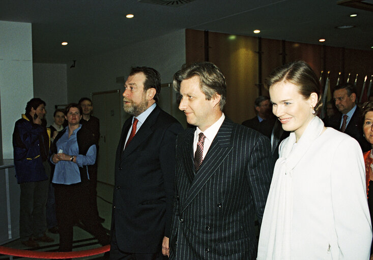 Suriet 1: Visit of Princess Mathilde of Belgium and Prince Philippe of Belgium