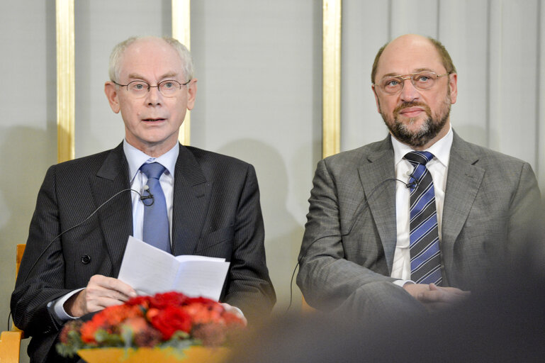 Valokuva 16: Press Conference of the 3 Presidents of the European Union for The Nobel Peace Prize 2012 award