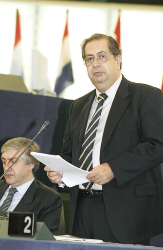 PUERTA Alonso Jose  in plenary session in Brussels