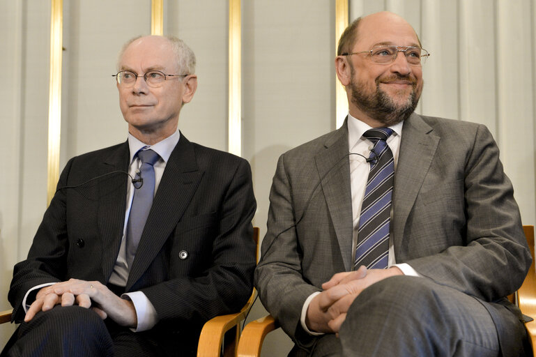 Valokuva 19: Press Conference of the 3 Presidents of the European Union for The Nobel Peace Prize 2012 award