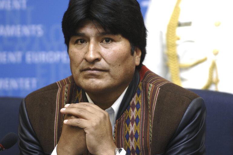 Fotogrāfija 12: EP President holds a news conference with Juan Evo Morales Ayma, President of Bolivia