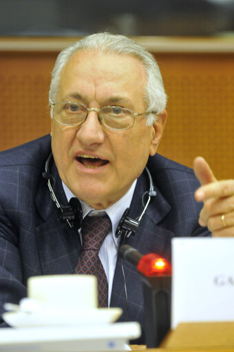 MEP Giuseppe GARGANI attends a meeting in Brussels