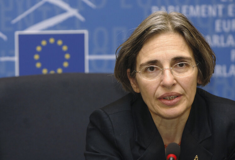 Photo 8 : Press conference following a conference on lone parent families in the EU in Strasbourg