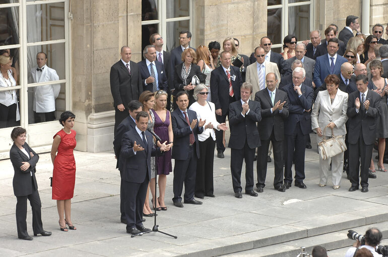 EP President and European authorities attend the July 14 festivities on France's National Day in Paris