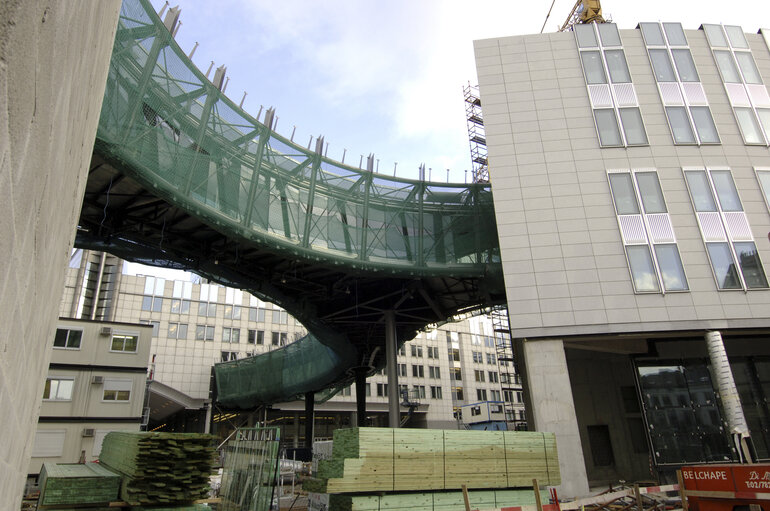 Fotografija 40: Ongoing construction works at the EP building in Brussels.