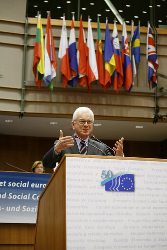 Foto 10: Formal sitting of the European Economic and Social Committee (EESC) for its 50th anniversary in presence of EP President and EC President