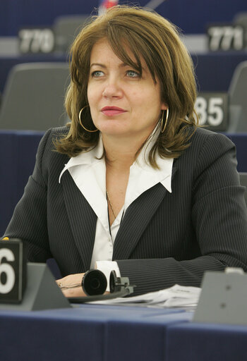 MEP Mihaela POPA in plenary session in Strasbourg.