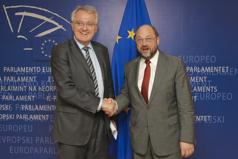 Billede 4: Martin SCHULZ - EP President meets with Rainer WIELAND