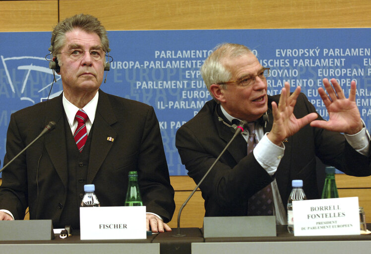 Fotó 5: Press conference following the visit of the President of Austria to the EP in Strasbourg