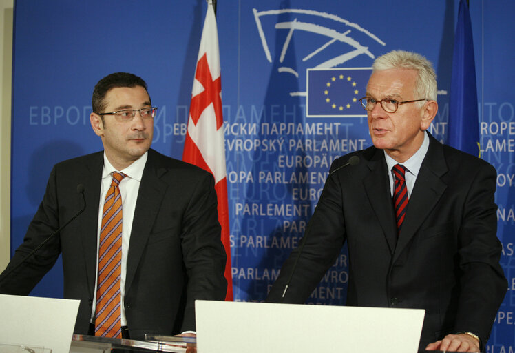 Suriet 8: EP President meets with Vladimir Gurgenidze, Prime Minister of Georgia, in Brussels