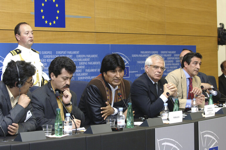 Fotogrāfija 7: EP President holds a news conference with Juan Evo Morales Ayma, President of Bolivia