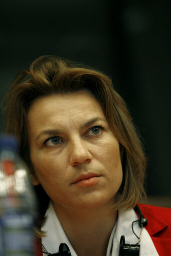 Foto 4: Bilyana Ilieva RAEVA in a meeting at the EP in Brussels.