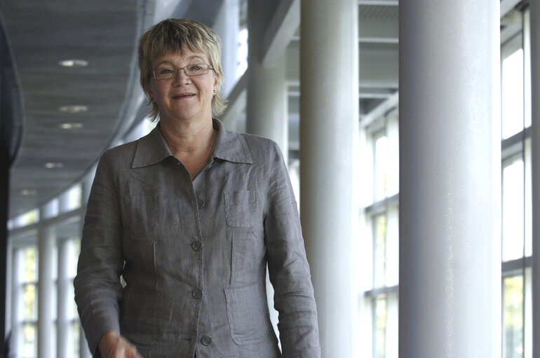 Portrait of MEP Ewa HEDKVIST PETERSEN in Strasbourg