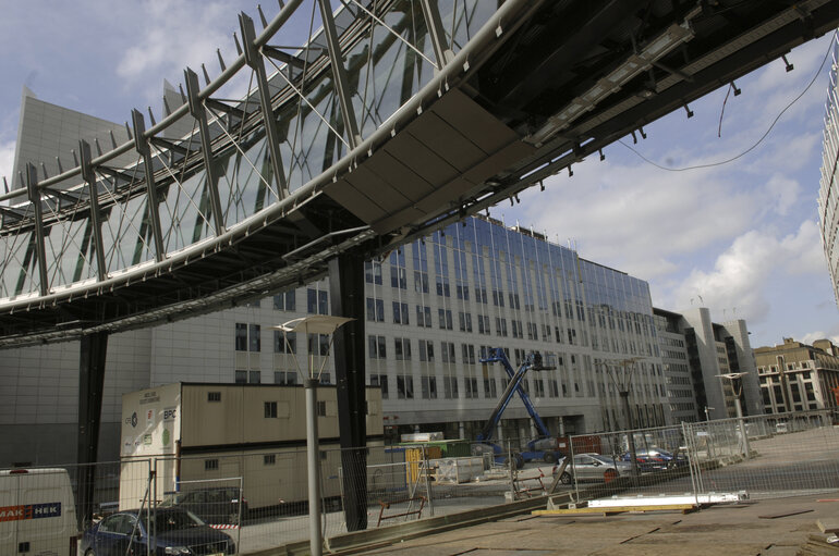 Zdjęcie 30: Ongoing construction works at the EP building in Brussels.