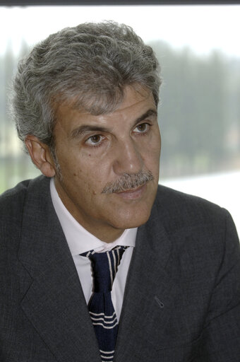 MEP Gerardo GALEOTE attends an interview in Strasbourg