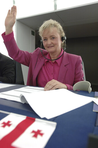 Fotografija 3: MEP Grazyna STANISZEWSKA attends a plenary session in Strasbourg