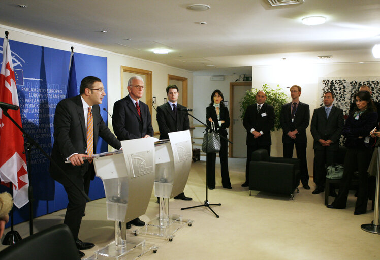 Suriet 4: EP President meets with Vladimir Gurgenidze, Prime Minister of Georgia, in Brussels