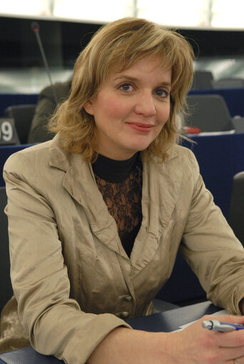 MEP Katalin LEVAI in the hemicycle in Strasbourg