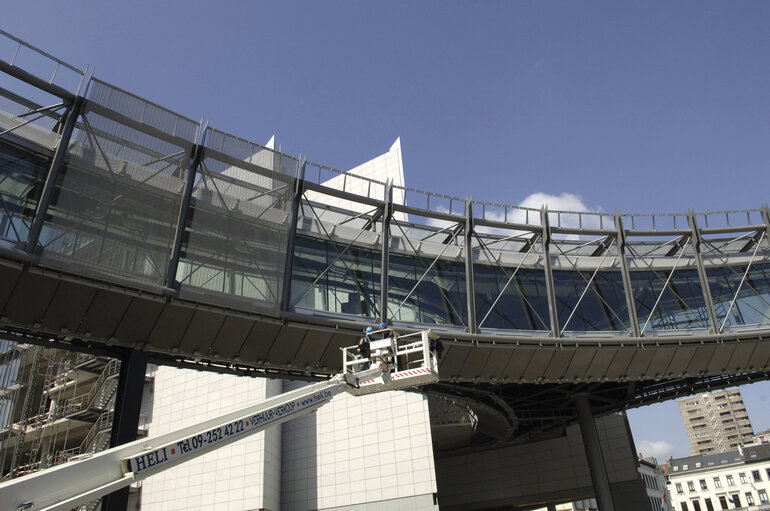 Fotogrāfija 19: Ongoing construction works at the EP building in Brussels.