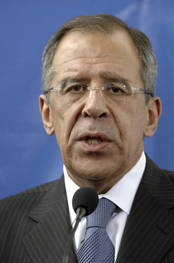 Billede 1: AFET Committee - Press statement after an exchange of views with Sergei LAVROV, Foreign Minister of Russia