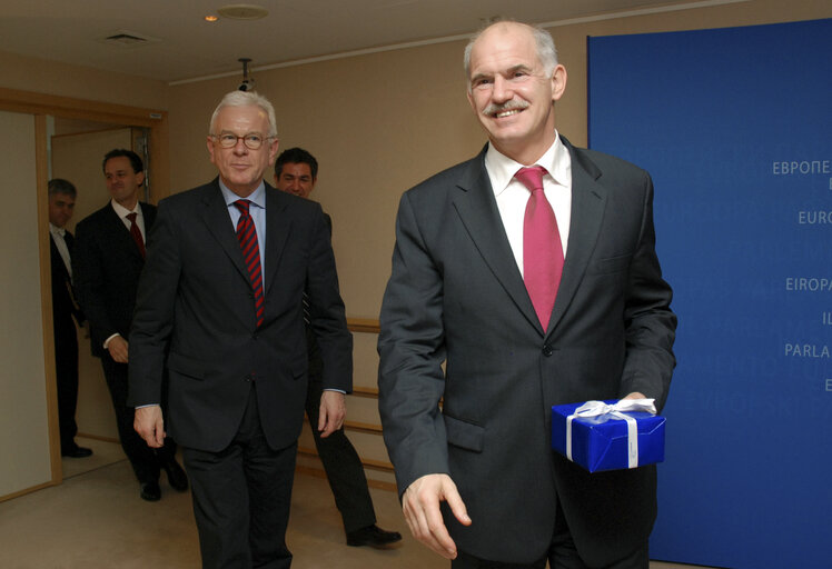 Zdjęcie 1: EP President meets with leader of PASOK, former Foreign Minister of Greece, in Brussels