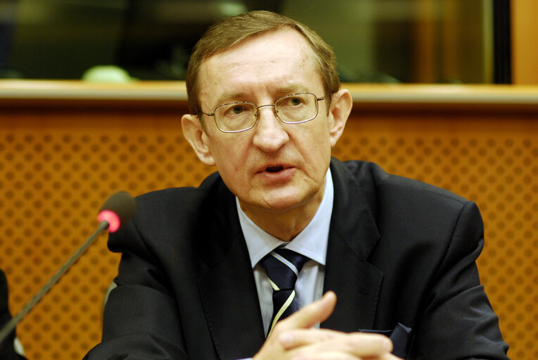 MEP Jozef PINIOR attends a meeting in Brussels