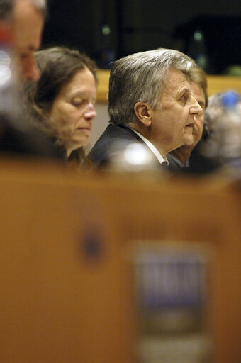 Fotografija 14: ECON Committee meeting with the President of the European Central Bank.