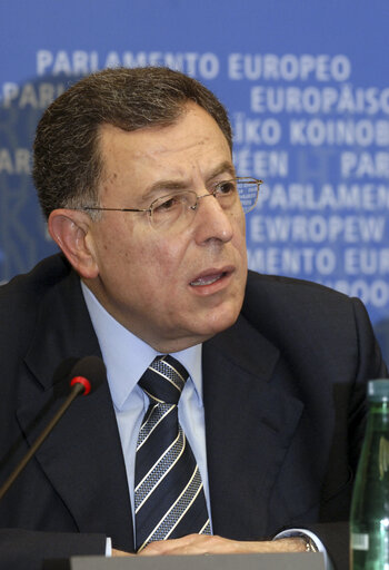 Press conference of EP President and Fouad SINIORA, Prime Minister of Lebanon, in Strasbourg