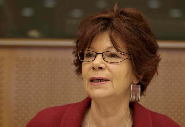 MEP Gisela KALLENBACH attends a meeting in Brussels