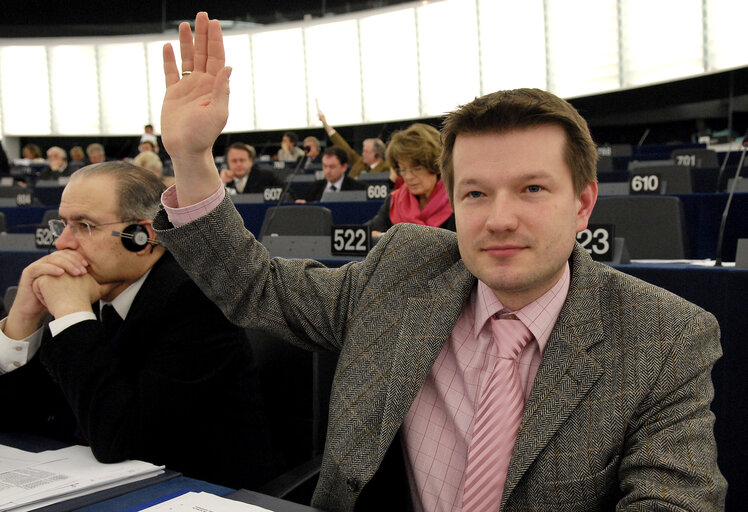 Fotografie 6: Martin KASTLER in Plenary Session in STrasbourg.