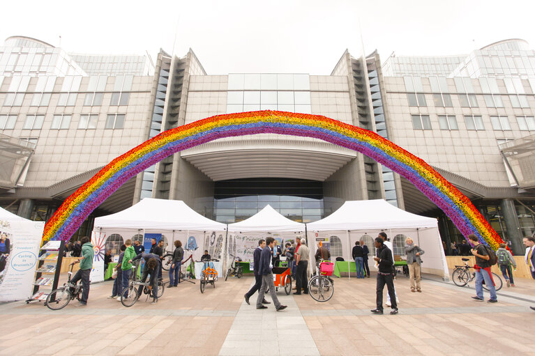 Fotografija 9: Mobility Week in front of the European Parliament in Brussels