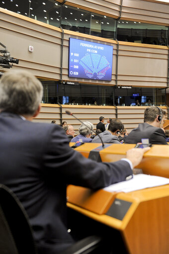 Fotografie 5: Vote during the Plenary session in Brussels - Week 25