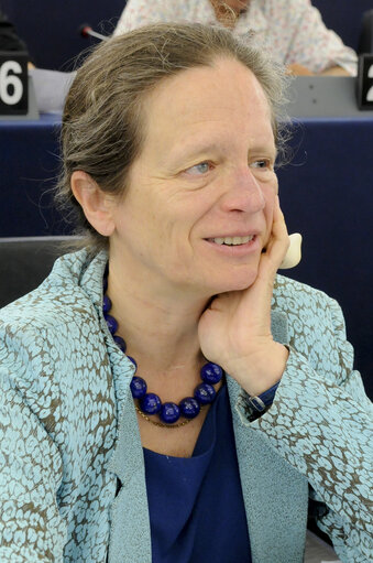 Nuotrauka 14: MEPs in the Hemicycle voting during Plenary Session in Strasbourg - Week 27