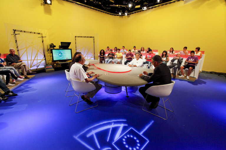 Photo 4: TV studio - Broadcast recording with Greek MEPs