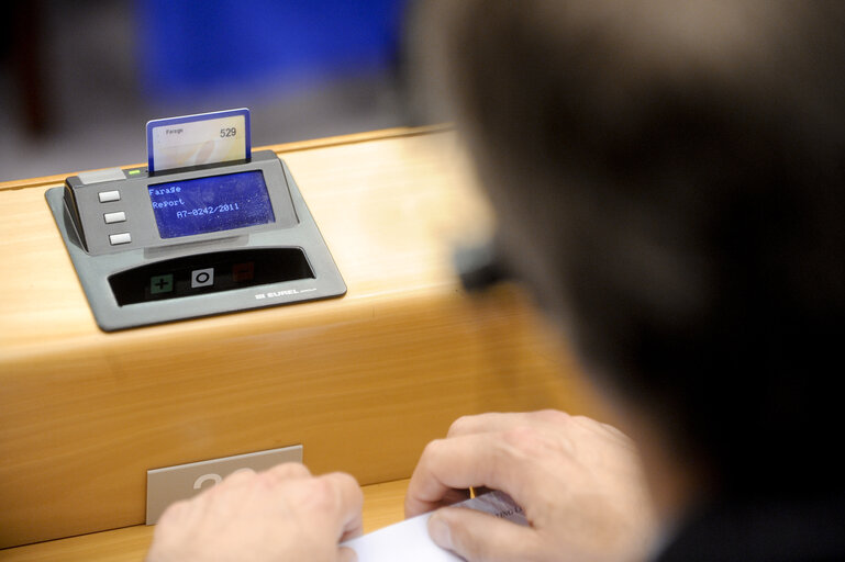 Fotografie 10: Vote during the Plenary session in Brussels - Week 25