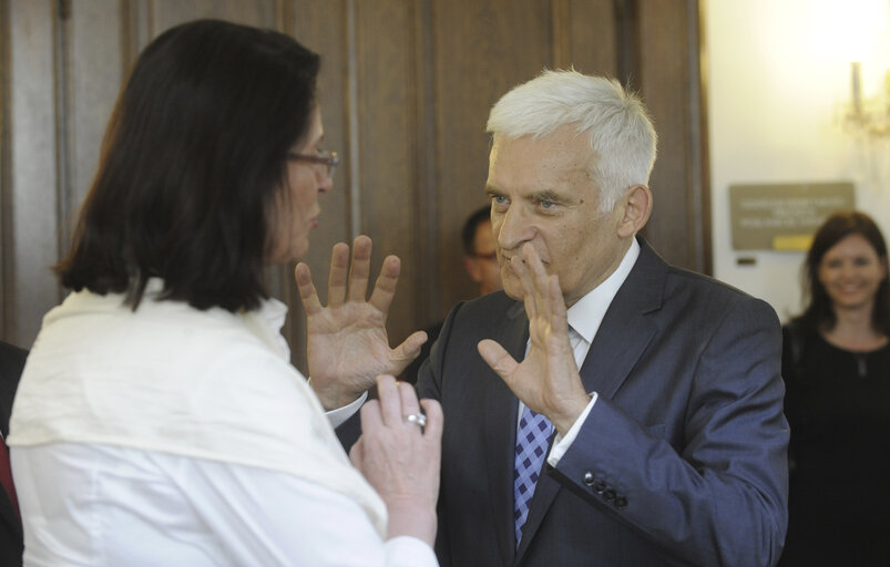 Foto 6: EP President and Speaker of the Chamber  of Deputies in Czech Parliament