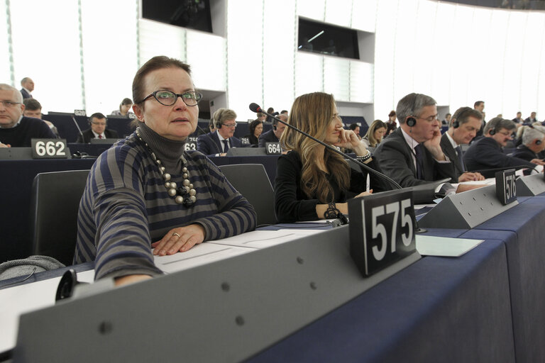 Suriet 3: Danuta JAZLOWIECKA MEP in the Hemicycle in Strasbourg - week 51