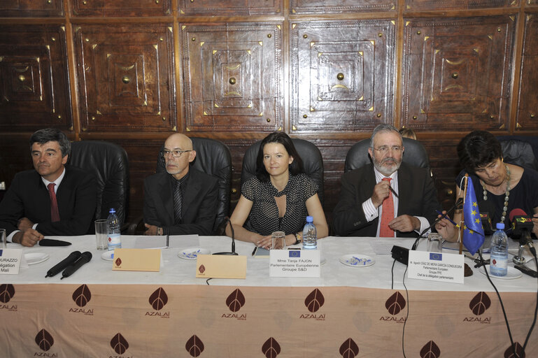 LIBE Commission members hold a news conference at the end of their visit to Mali