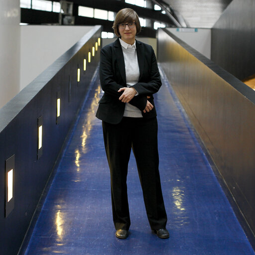 Julia REDA in European Parliament in Strasbourg