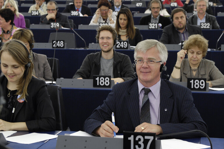 Ian HUDGHTON in the Strasbourg Hemicycle